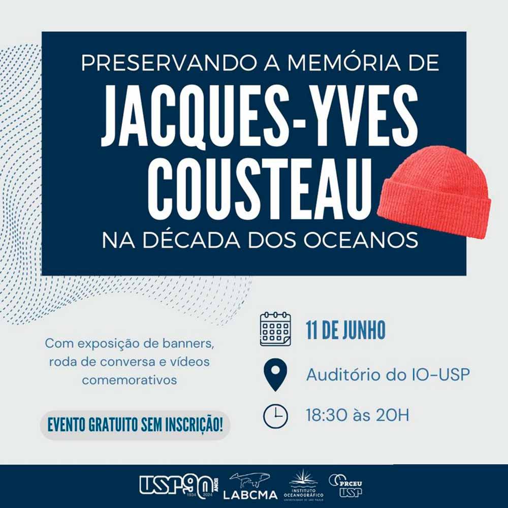 Chamada para a homenagem a Jacques Yves-Cousteau