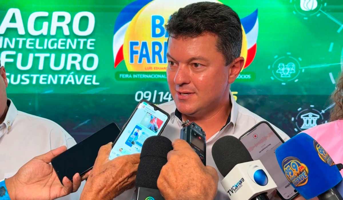 Moisés Schmidt, presidente da Aiba durante entrevista aos jornalistas - Foto: Vinicius Ramos/Canal Rural Bahia Moisés Schmidt, presidente da Aiba durante entrevista aos jornalistas - Foto: Vinicius Ramos/Canal Rural Bahia