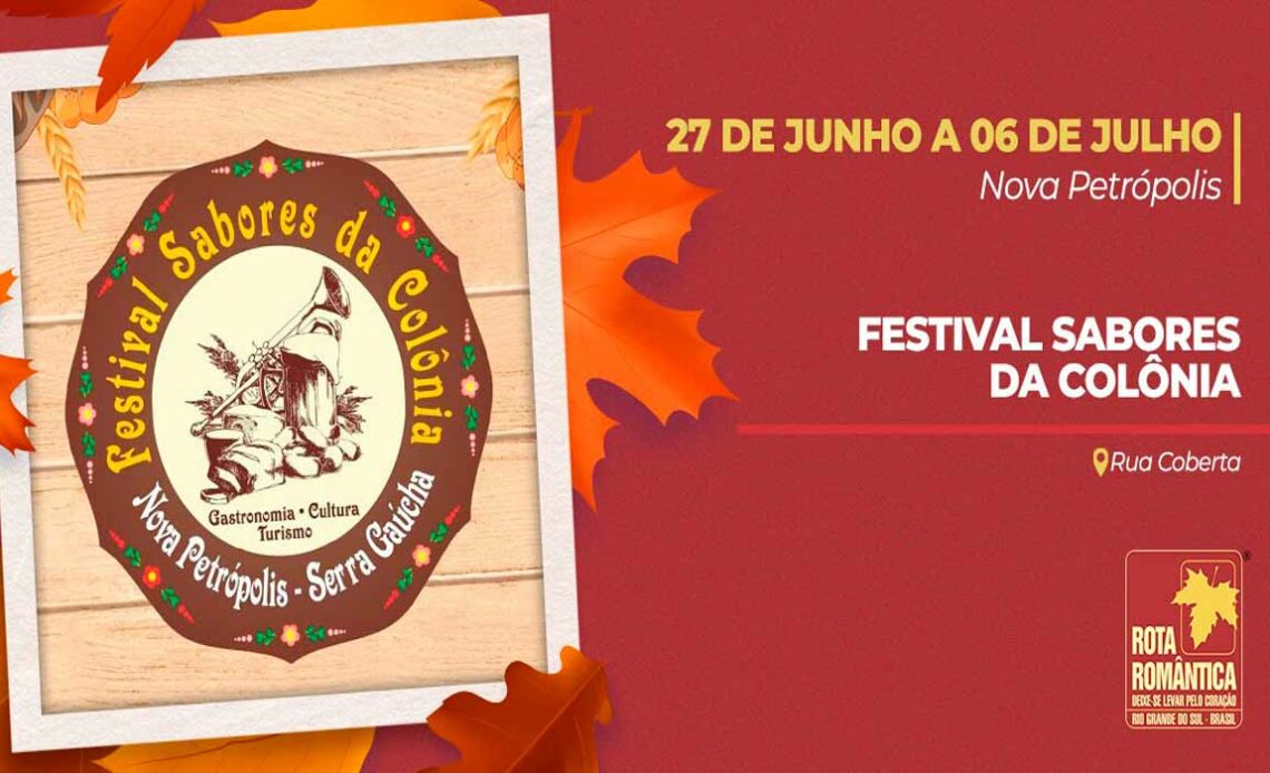 Chamada para o Festival Sabores da Colônia 2025