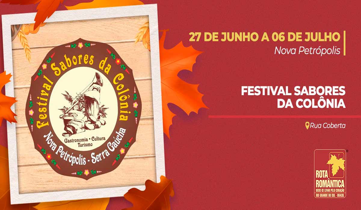 Chamada para o Festival Sabores da Colônia 2025