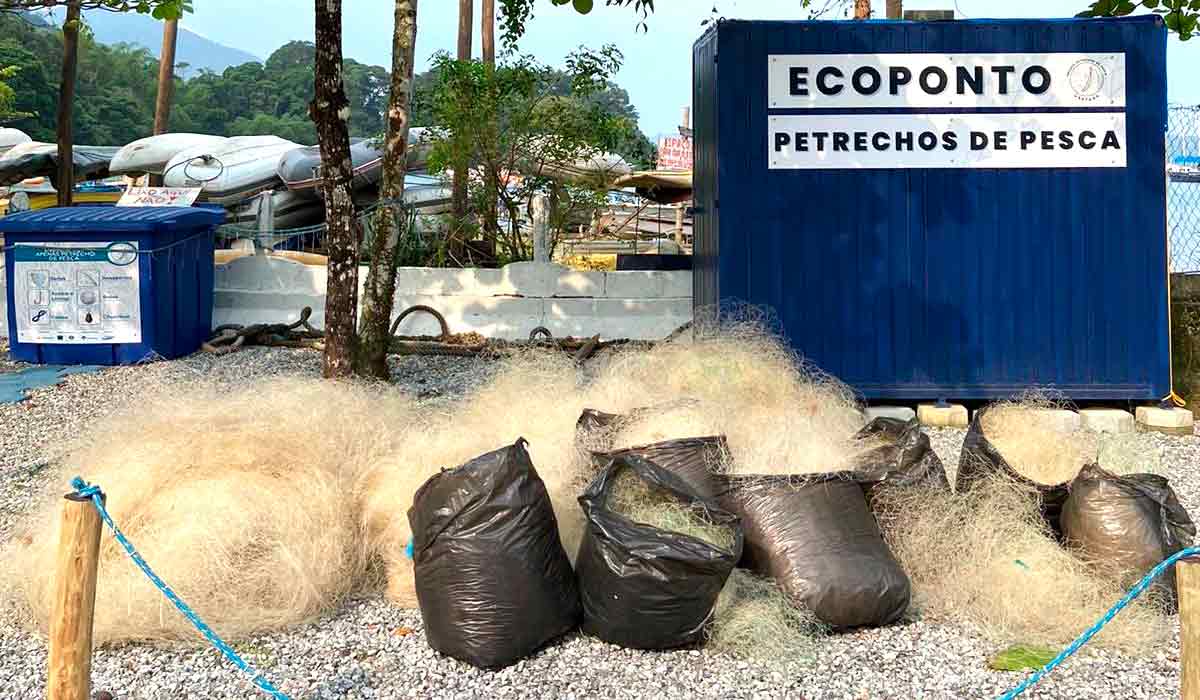 Ecoponto do Pescador em Ubatuba - Foto: Projeto Petrechos de Pesca/IP