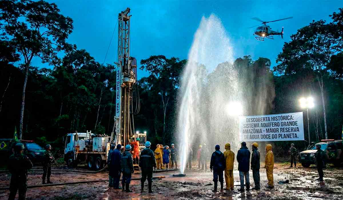 Descoberta de aquífero gigante sob a Amazônia expõe disputa pela água e coloca Brasil no centro da segurança hídrica mundial Descoberta de aquífero gigante sob a Amazônia expõe disputa pela água e coloca Brasil no centro da segurança hídrica mundial