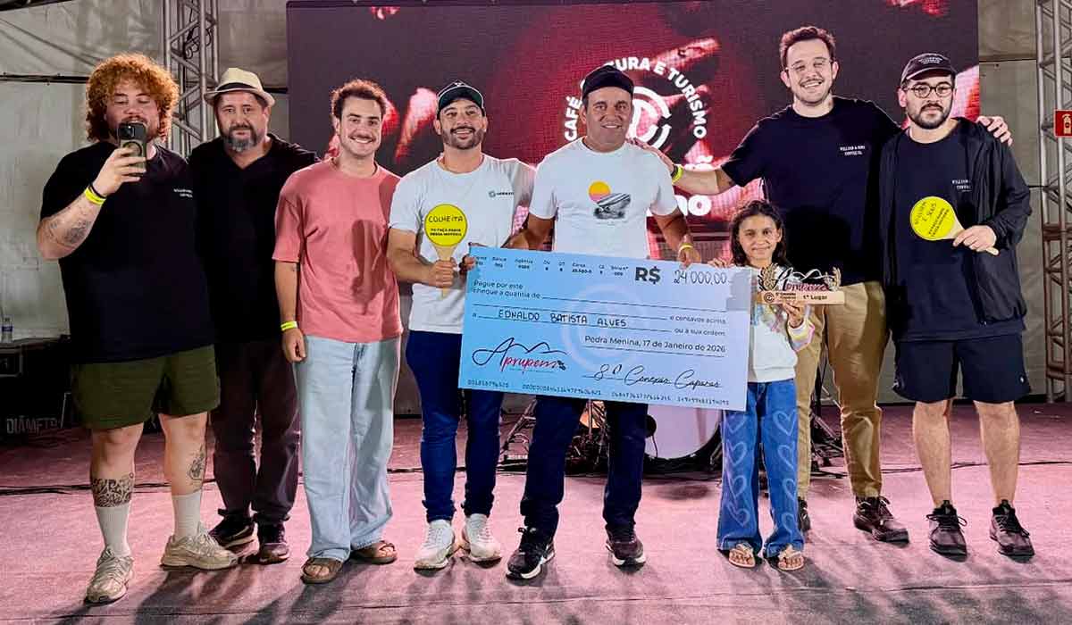 O campeão do concurso foi o produtor Ednaldo Batista Alves, com 88 pontos. A saca do café vencedor foi arrematada por R$ 24 mil O campeão do concurso foi o produtor Ednaldo Batista Alves, com 88 pontos. A saca do café vencedor foi arrematada por R$ 24 mil