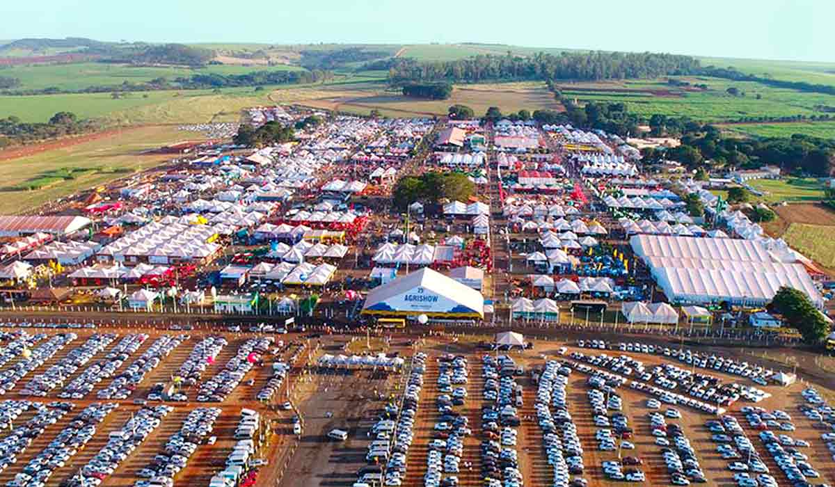 Vista aérea da Agrishow Vista aérea da Agrishow