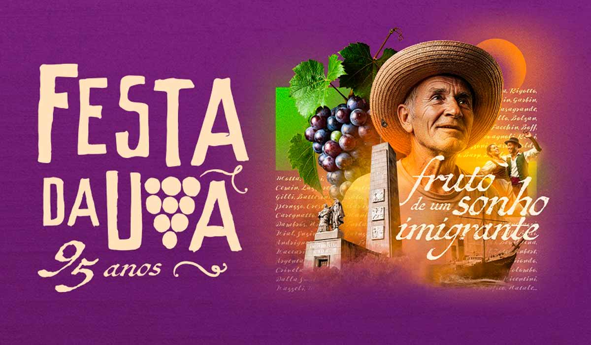 Chamada para a Festa Nacional da Uva 2026