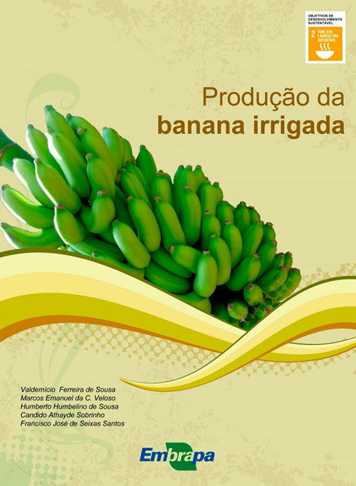Capa da cartilha "Produção da banana irrigada" da Embrapa Capa da cartilha "Produção da banana irrigada" da Embrapa