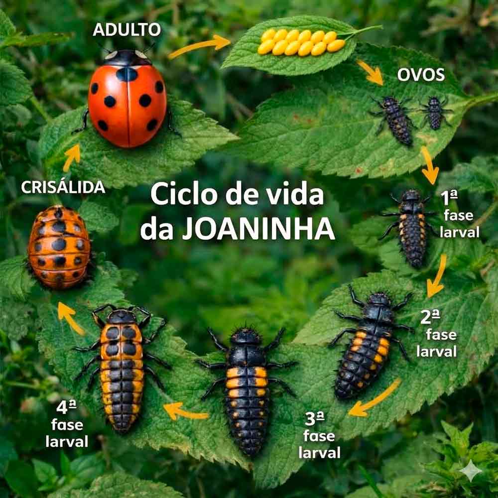 Ciclo de vida da joaninha Ciclo de vida da joaninha