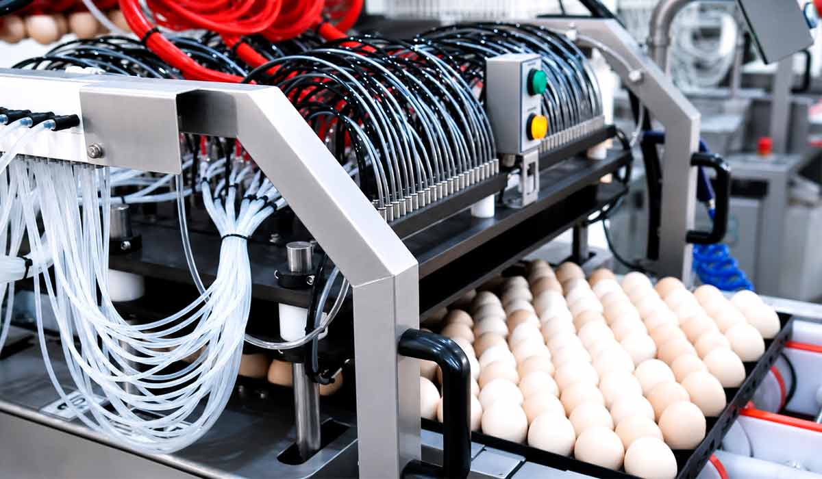 Equipamentos automatizados vacinam até 50 mil ovos por hora, reduzindo desperdícios e melhorando a eficiência operacional Equipamentos automatizados vacinam até 50 mil ovos por hora, reduzindo desperdícios e melhorando a eficiência operacional