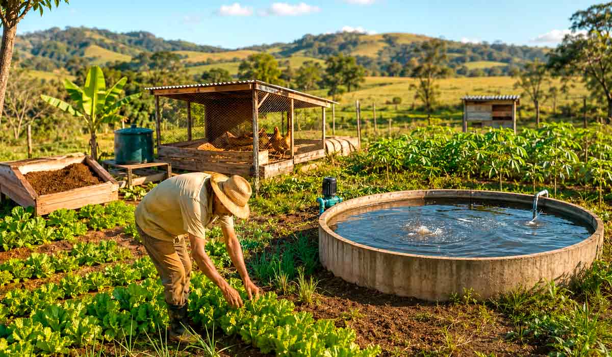 Embrapa acompanha implantação das unidades e o sistema reaproveita água e resíduos orgânicos na produção Embrapa acompanha implantação das unidades e o sistema reaproveita água e resíduos orgânicos na produção