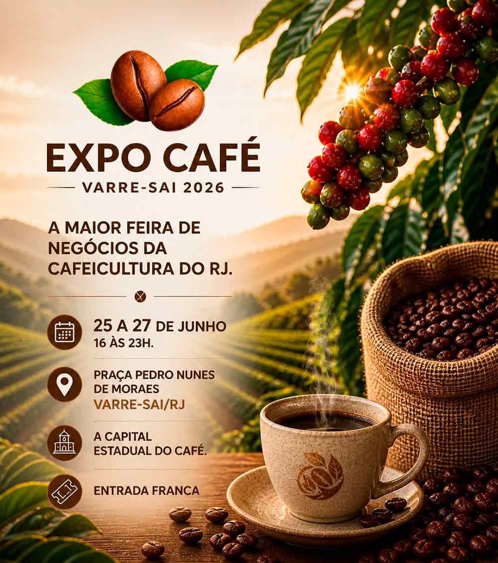 Varre-Sai consolida liderança na produção cafeeira estadual com feira que valoriza tradição, tecnologia e identidade regional Varre-Sai consolida liderança na produção cafeeira estadual com feira que valoriza tradição, tecnologia e identidade regional