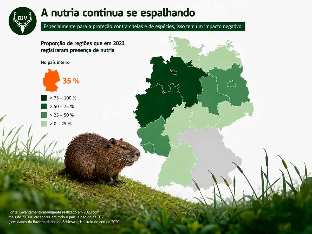 Espécie invasora amplia riscos para áreas úmidas alemãs e a espécies está presente em praticamente todo o território do país Espécie invasora amplia riscos para áreas úmidas alemãs e a espécies está presente em praticamente todo o território do país