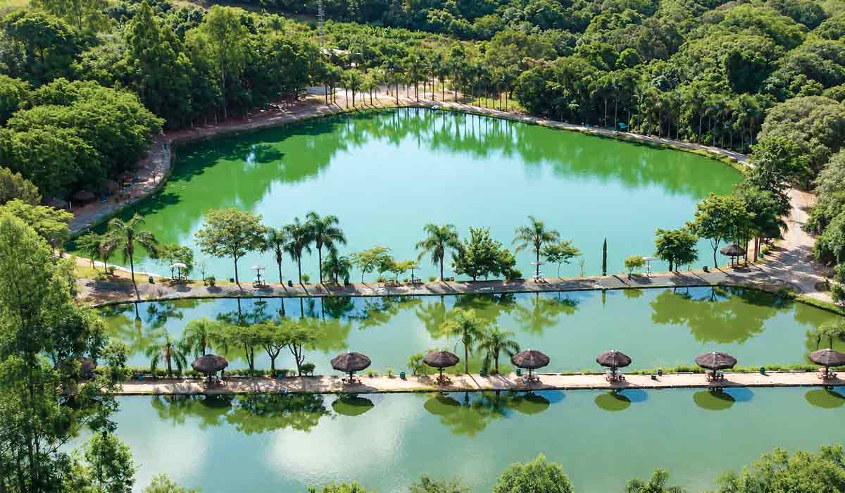 O visitante poderá acordar cercado pela natureza e caminhar entre áreas verdes com lagos para prática da pesca esportiva O visitante poderá acordar cercado pela natureza e caminhar entre áreas verdes com lagos para prática da pesca esportiva