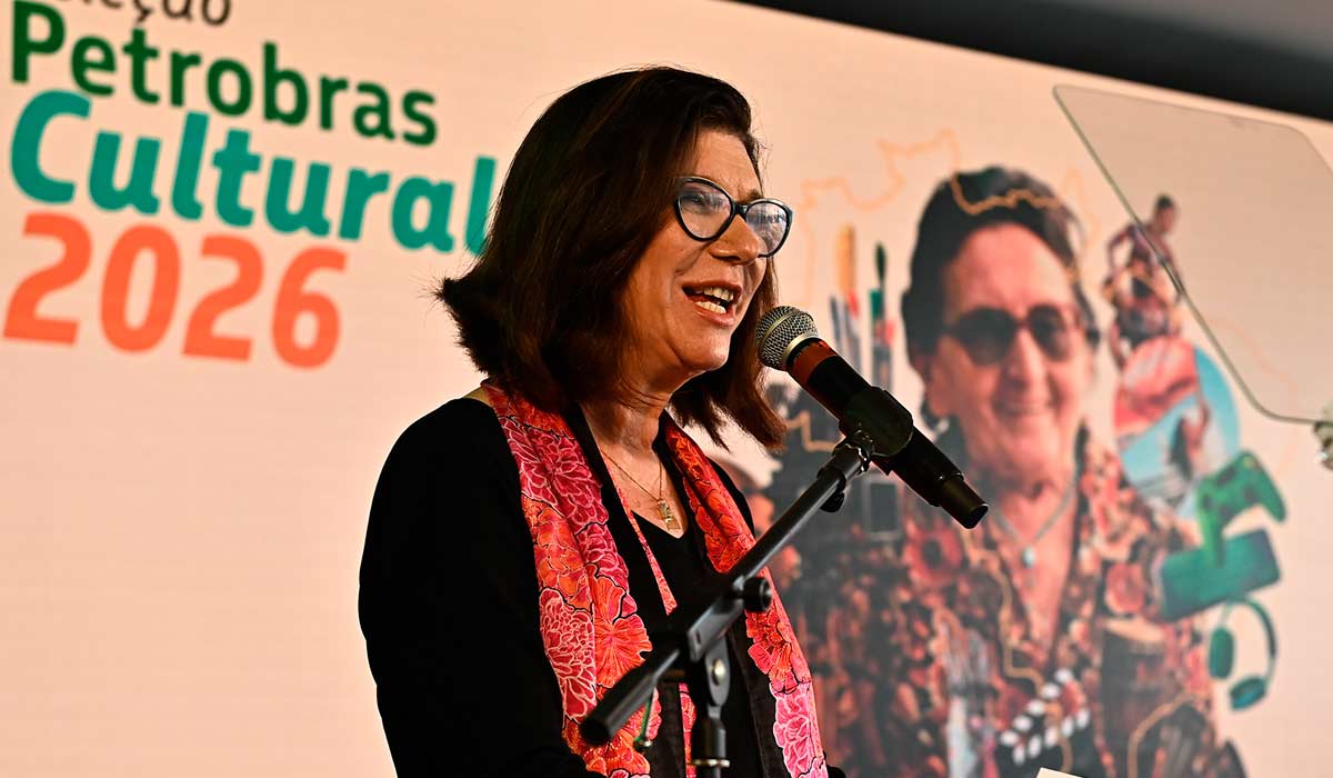 A presidente da Petrobras, Magda Chambriard, na cerimônia de lançamento da Seleção Petrobras Cultural 2026 que destina R$ 270 milhões para impulsionar a economia criativa A presidente da Petrobras, Magda Chambriard, na cerimônia de lançamento da Seleção Petrobras Cultural 2026 que destina R$ 270 milhões para impulsionar a economia criativa