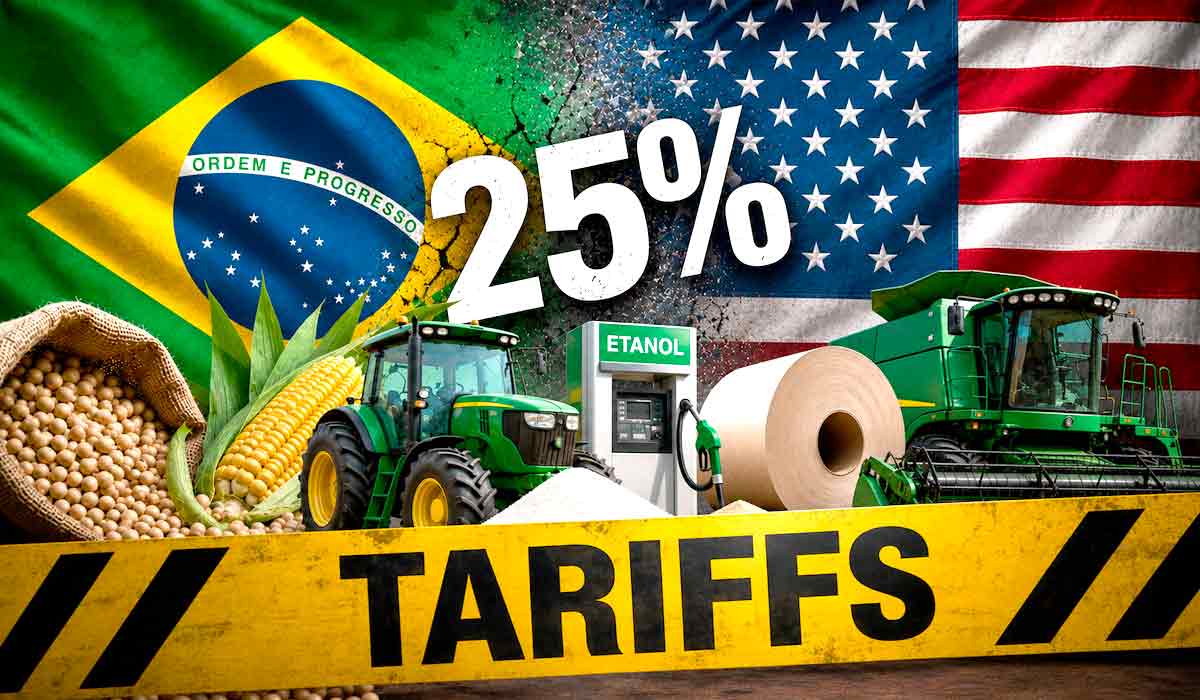 EUA confirmam novas tarifas, mas preservam principais exportações do agronegócio brasileiro como carne bovina, suco de laranja e café EUA confirmam novas tarifas, mas preservam principais exportações do agronegócio brasileiro como carne bovina, suco de laranja e café