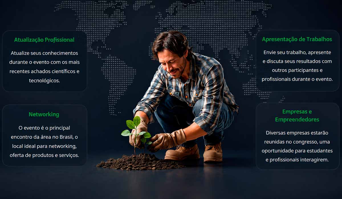 O CBSementes promove intercâmbio entre pesquisa, indústria, produtores e profissionais, apresentando soluções para diferentes segmentos da cadeia agrícola O CBSementes promove intercâmbio entre pesquisa, indústria, produtores e profissionais, apresentando soluções para diferentes segmentos da cadeia agrícola