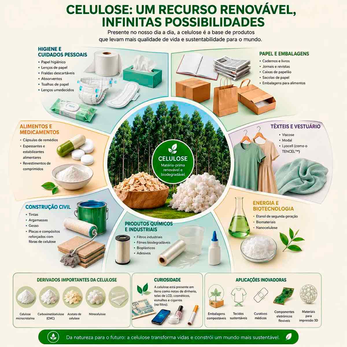 Celulose e lignina ganham novas aplicações em materiais industriais de maior valor agregado Celulose e lignina ganham novas aplicações em materiais industriais de maior valor agregado