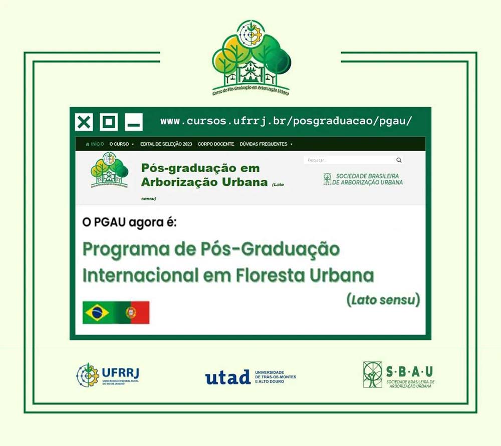 Curso de Pós-Graduação Internacional Floresta Urbana (PGIFUR) Curso de Pós-Graduação Internacional Floresta Urbana (PGIFUR)
