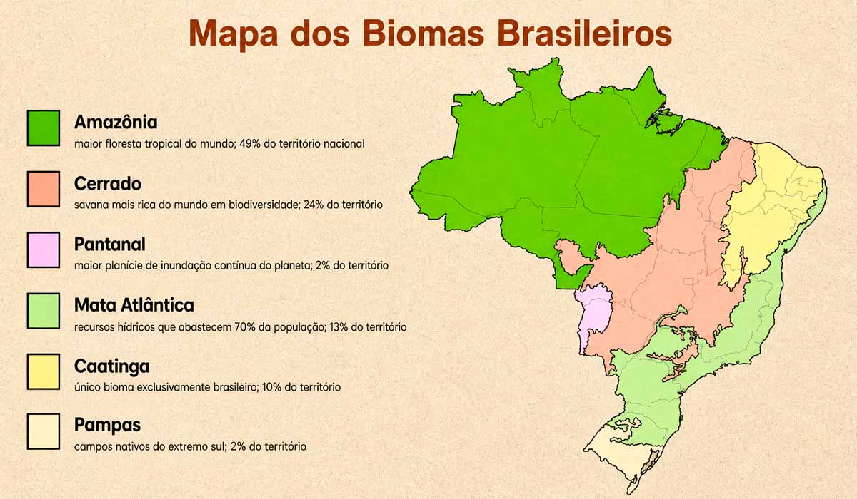 Mapa do Biomas Brasileiros Mapa do Biomas Brasileiros