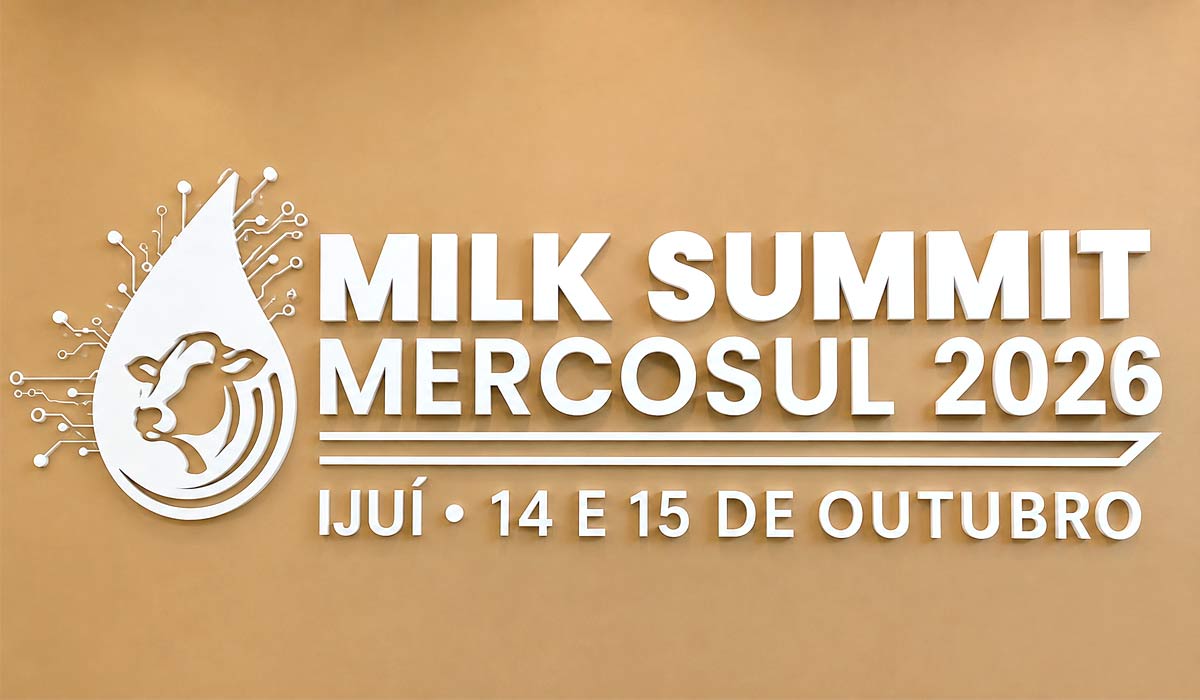 Milk Summit Mercosul 2026 reunirá diferentes elos da cadeia leiteira em Ijuí, no Rio Grande do Sul
