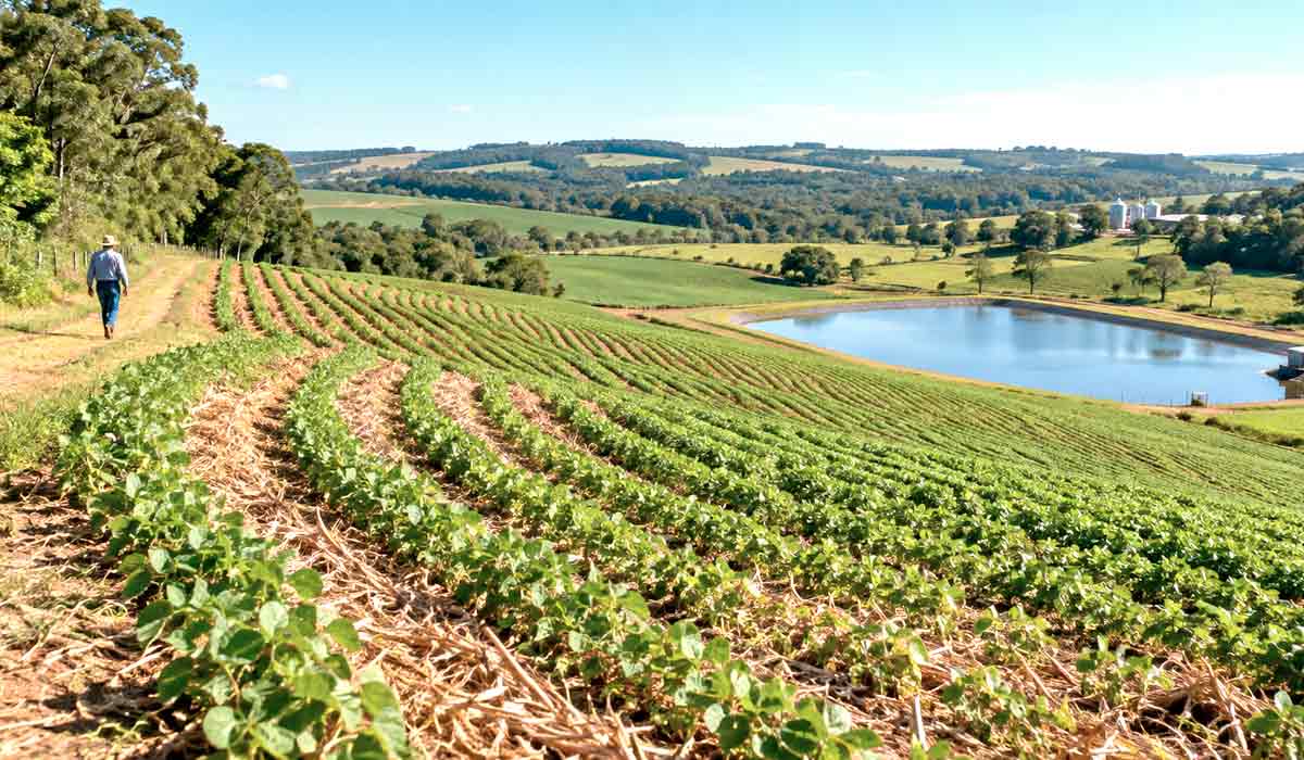 Conservação do solo e manejo eficiente da água reduzem a exposição da lavoura à variabilidade climática e protegem potencial produtivo Conservação do solo e manejo eficiente da água reduzem a exposição da lavoura à variabilidade climática e protegem potencial produtivo