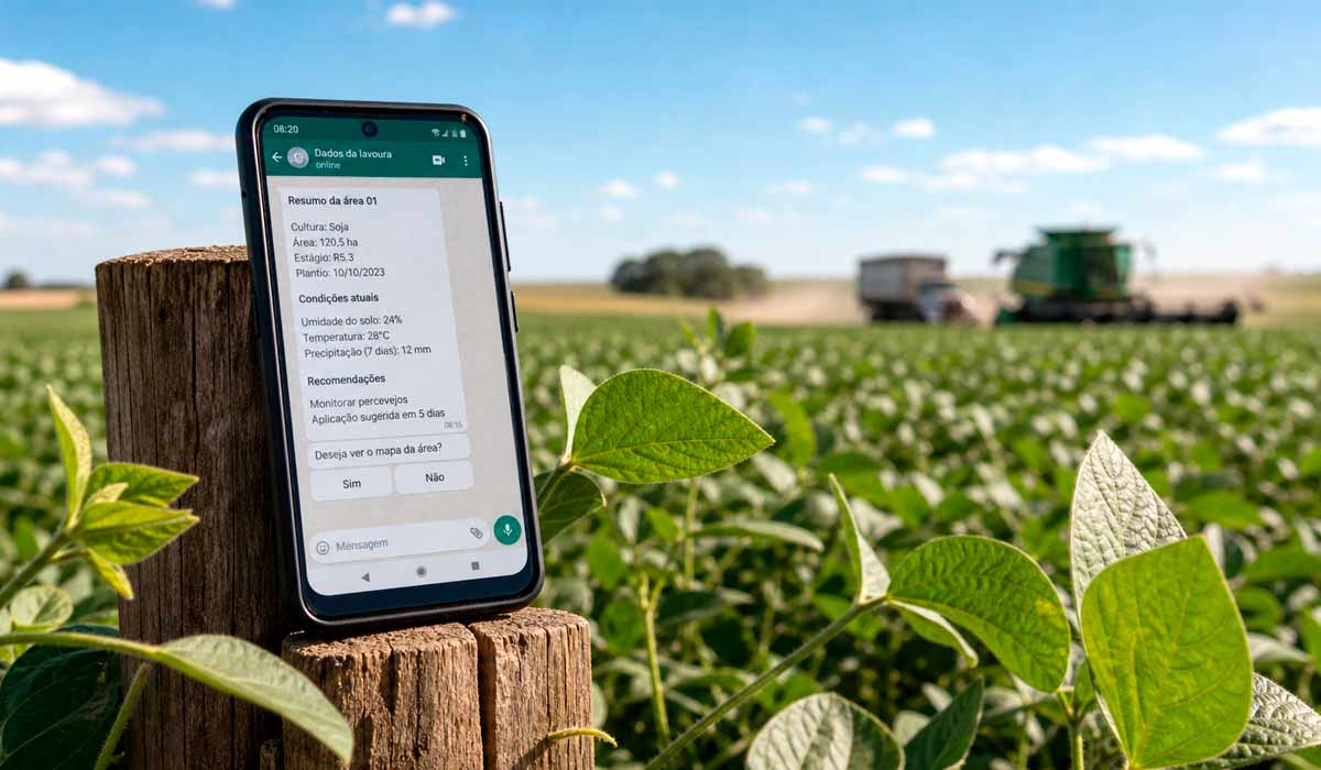 Soluções aproximam a tecnologia da rotina do campo em linguagem natural pelo WhatsApp Soluções aproximam a tecnologia da rotina do campo em linguagem natural pelo WhatsApp