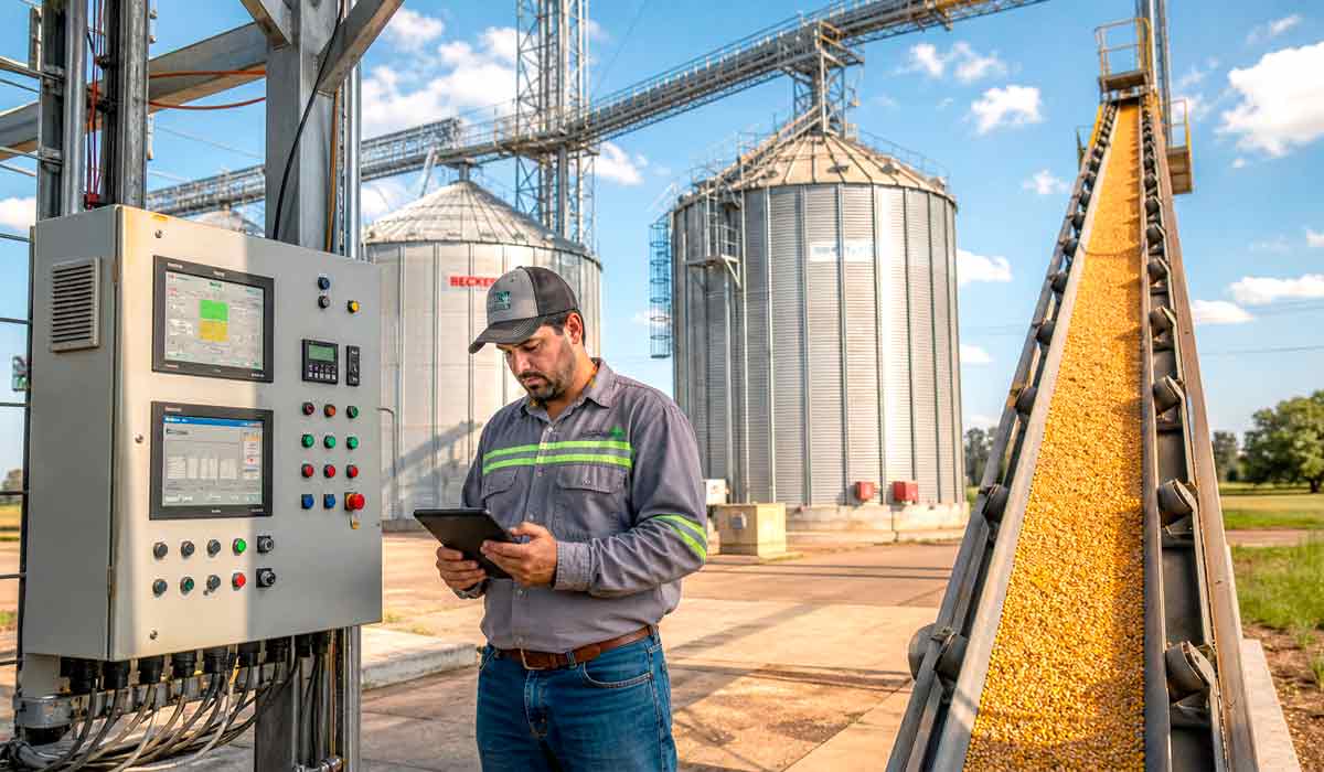 unidade automatizada com monitoramento digital e elevador de grãos unidade automatizada com monitoramento digital e elevador de grãos