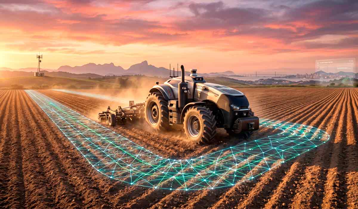 Trator com inteligência artificial que fala e trabalha sozinho e promete revolucionar produtividade e reduzir custos no campo Trator com inteligência artificial que fala e trabalha sozinho e promete revolucionar produtividade e reduzir custos no campo