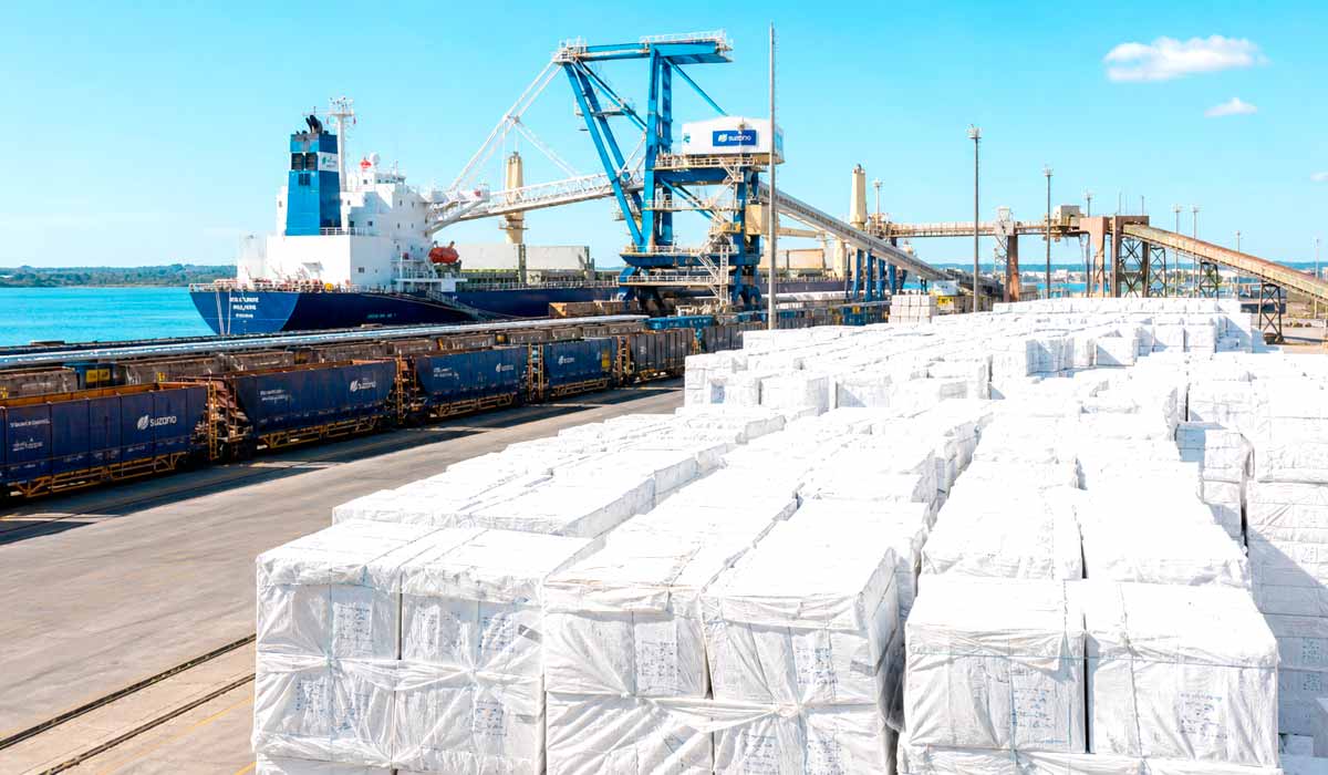 Logística ferroviária e terminais especializados reduzem o custo unitário de exportação da celulose nacional, etapa final de uma cadeia que embarcou 20,7 milhões de toneladas em 2025 Logística ferroviária e terminais especializados reduzem o custo unitário de exportação da celulose nacional, etapa final de uma cadeia que embarcou 20,7 milhões de toneladas em 2025