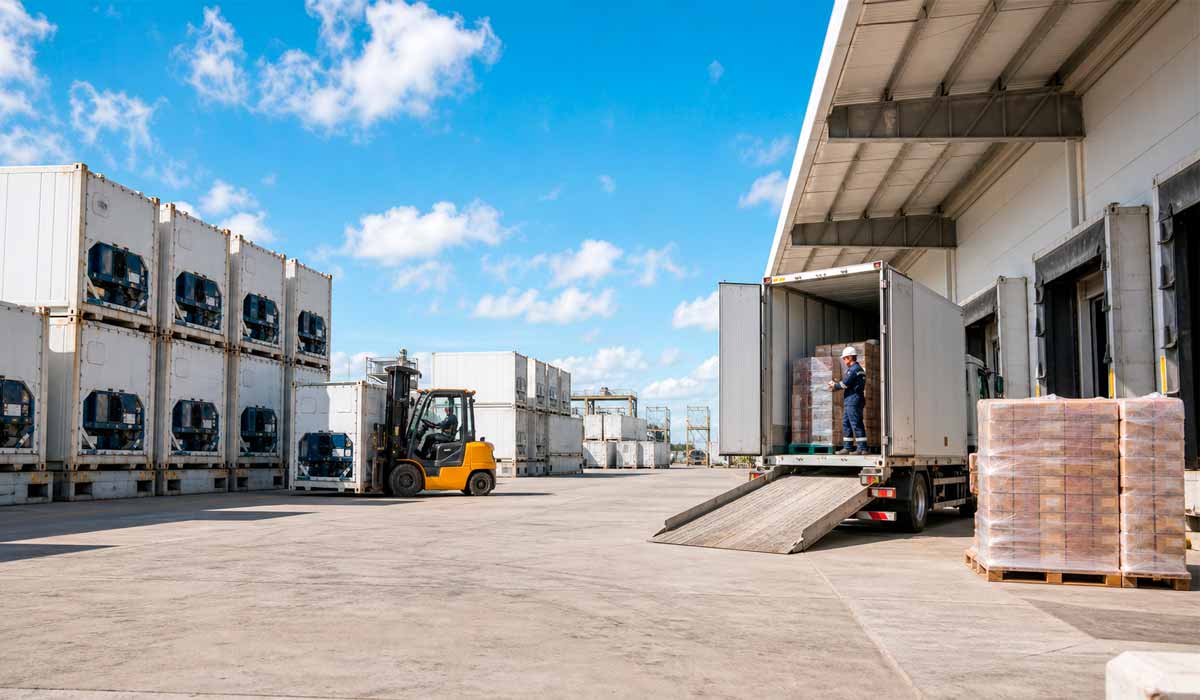 Terminal de exportação de carne de frango no Sul do país. Mercado externo concentra a maior receita do setor Terminal de exportação de carne de frango no Sul do país. Mercado externo concentra a maior receita do setor