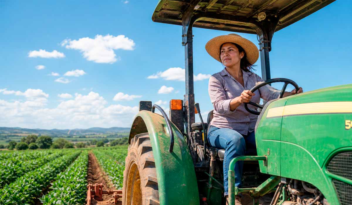 Mecanização chega a apenas 4,2% das fazendas dirigidas por mulheres, contra 13,2% das dirigidas por homens, o que simboliza o acesso desigual à tecnologia que limita a produtividade das mulheres produtoras rurais brasileiras Mecanização chega a apenas 4,2% das fazendas dirigidas por mulheres, contra 13,2% das dirigidas por homens, o que simboliza o acesso desigual à tecnologia que limita a produtividade das mulheres produtoras rurais brasileiras