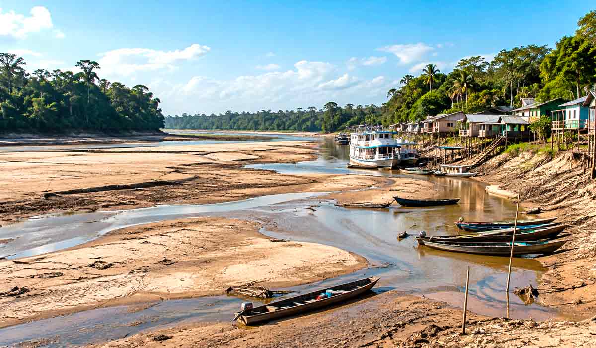 Canais rasos dificultam a navegação e elevam custos logísticos para comunidades ribeirinhas que dependem dos rios como via de acesso Canais rasos dificultam a navegação e elevam custos logísticos para comunidades ribeirinhas que dependem dos rios como via de acesso